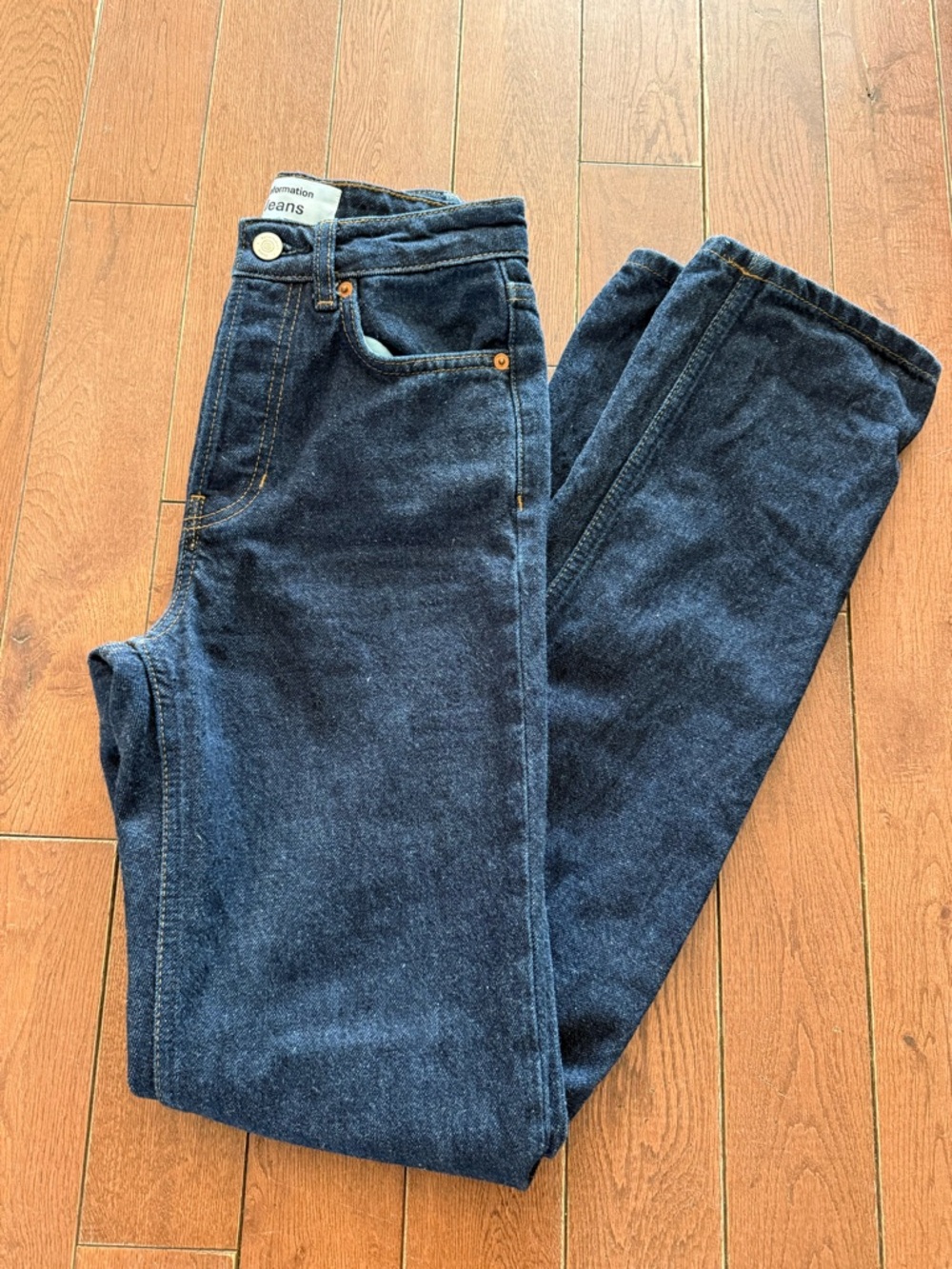 Reformation Cynthia high rise straight long jean Size 23 denim